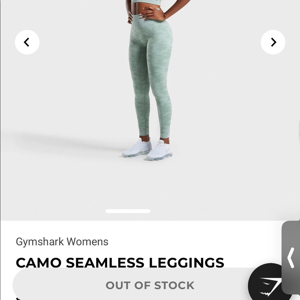 Gymshark green camo seamless